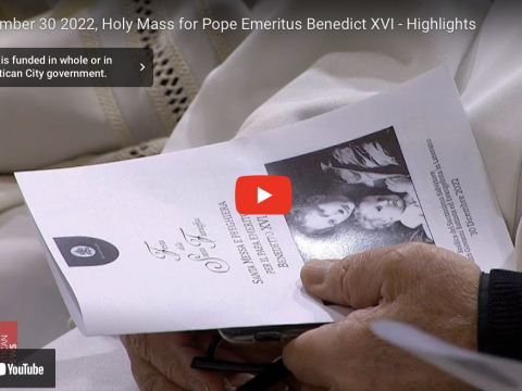 Special Mass celebrated for Pope Benedict XVI