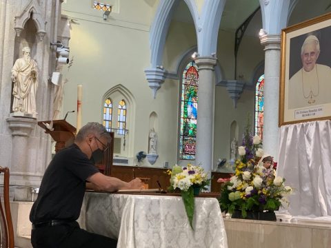 Book of Condolences for Pope Emeritus Benedict XVI opened at the Cathedral of the Immaculate Conception. Requiem Mass on January 4