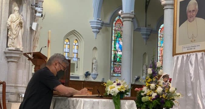 Book of Condolences for Pope Emeritus Benedict XVI opened at the Cathedral of the Immaculate Conception. Requiem Mass on January 4