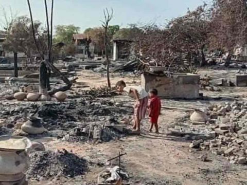 Catholic village reduced to ashes in Myanmar