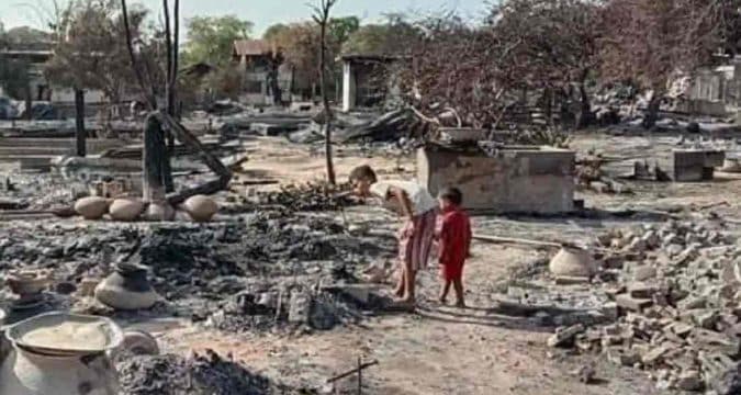 Catholic village reduced to ashes in Myanmar