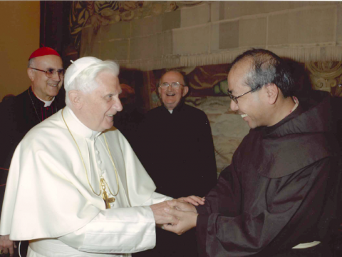 In memory of a pope who resigned from the papacy