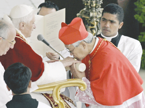 At this moment when Pope Benedict has left us for heaven