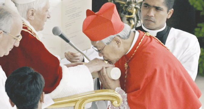 At this moment when Pope Benedict has left us for heaven