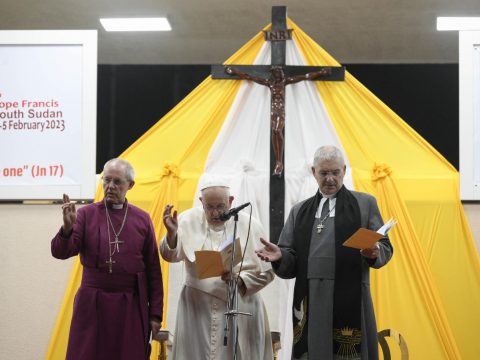 Stop war and self-destruction pope says on flight back from Africa