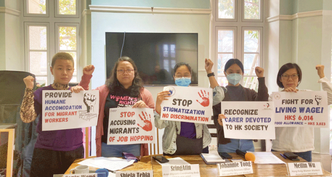 Hong Kong migrant workers rights group demand fair shake