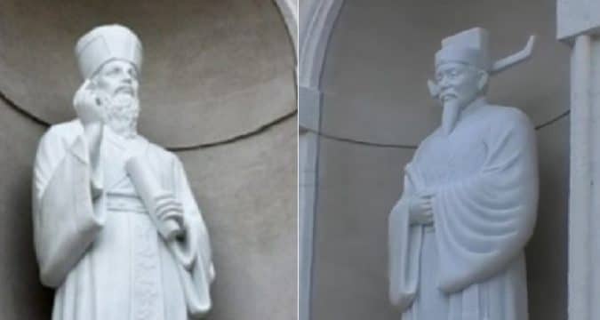 Statues of Venerable Ricci and Xu Guangqi unveiled
