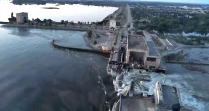 Destruction of critical dam floods south of Ukraine