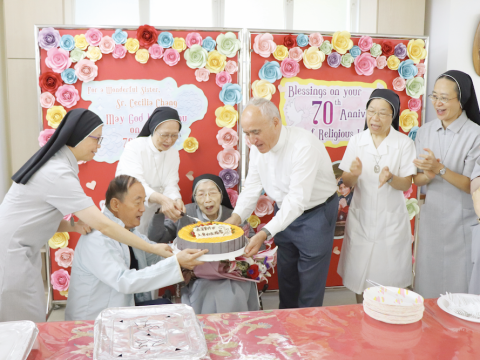 Platinum jubilee and first profession celebrated by Canossian Sisters