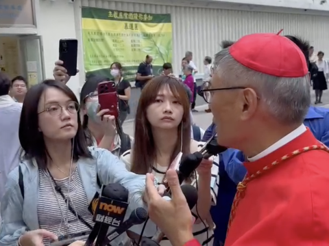 ‘Bridge Church’.. Cardinal Chow meets the press after celebrating first Mass in Hong Kong following elevation to cardinalate