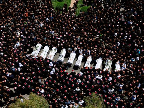 Gaza church escapes damage from missile, children killed in Golan Heights mourned