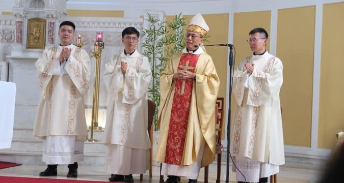 Diocese celebrates ordination of three new deacons