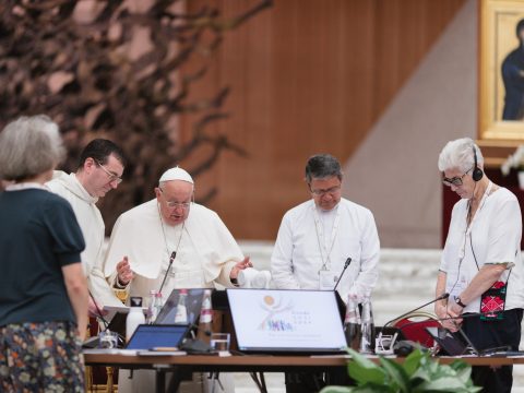 Scenes from the General Congregations of the Synod on Synodality on October 14