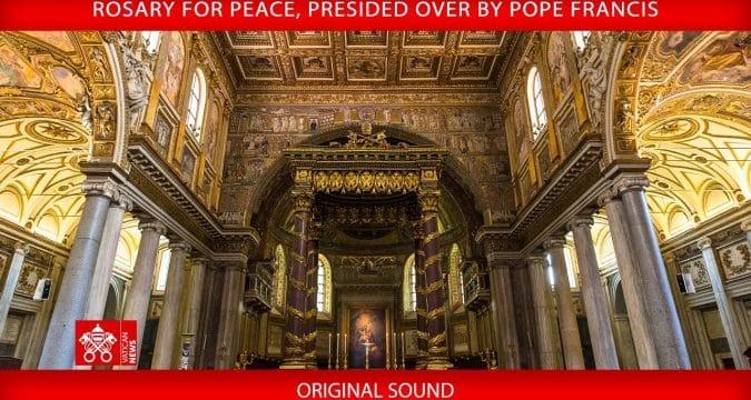 Pope Francis leads Rosary with prayer for peace