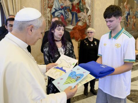 Pope meets young people returned to Ukraine from Russia Pope meets young people returned to Ukraine from Russia