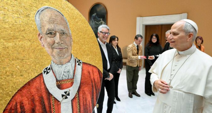 Vatican completes official mosaic portrait of Pope Leo XIV for papal basilica