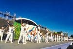 Young people at this year's National Youth Day celebrations perform a dance number at the Cebu City Sports Complex on April 24. Photo: UCAN/Elmarc Lim