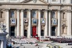 Pope Francis celebrates the canonisation Mass for five new saints in St. Peter’s Square at the Vatican on October 13. Photo: CNS