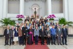 Taiwan’s president, Tsai Ing Wen, with missionaries, local clergy and religious sisters on October 31. Photo: Presidential palace, ROC