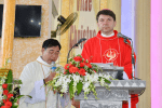 The non-resident papal representative to Vietnam, Archbishop Marek Zaleski, during a Mass at Bo Ot Church in Long Xuyen City. Vietnam. Photo UCAN/courtesy of gplongxuyen.org