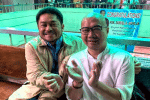 Father Alejo, left, and Father Villanueva, right, before posting bail on February 14. Photo: UCAN/supplied