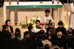 Father Suarez, centre, at the Cathedral of the Immaculate Conception during his visit to Hong Kong in 2008