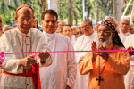 Baselios Cardinal Cleemis, right, with Oswald Cardinal Gracias, left, the president of the Catholic Bishops’ Conference of India, at a ribbon cutting ceremony opening the Indian bishops’ biennial gathering in Bangalore on Febraury 13. Photo: UCAN/supplied