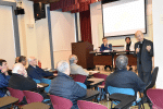 Cardinal Tong, right, speaking at a recent study camp at the Holy Spirit Seminary, Aberdeen.