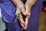 The hands of a South Korean comfort woman who was among those who were forced into prostitution and sexually abused at Japanese military brothels before and during World War II. Photo: CNS/Reuters
