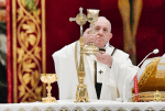 Pope Francis celebrates Easter Mass in St. Peter's Basilica on April 12. Photo: CNS/Vatican Media