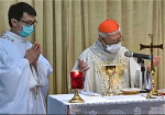 A livestreamed Mass concelebrated by Cardinal Zen and Father Cheung to mark the World Day of Prayer for the Church in China on May 24. Photo: Screenshot/Justice and Peace Commission