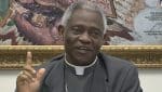 A screenshot of Cardinal Turkson from a June 9 livestream meeting with journalists. Photo: CNS/Vatican Media