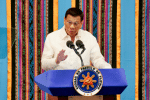 Philippine president, Rodrigo Duterte gestures during his fourth State of the Nation Address at the Philippine Congress in Manila 22 July 2019. Photo: CNS/Reuters