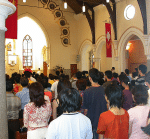 Mass at Rosary Church, Tsim Sha Tsui. File photo