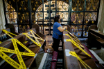 Praying while wear a face mask in a church in Manila on July 7. Photo: CNS/Reuters