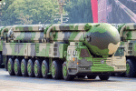 One of China’s Dongfeng-41 intercontinental strategic nuclear missiles on during a National Day parade on 1 October 2019 . Photo: CNS/Reuters