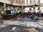 The Cathedral of Our Lady of Mount Carmel in Jolo was bombed in January 2019. Photo: CNS/Armed Forces Of The Philippines via Reuters