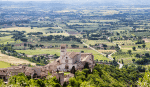 The Basilica of St. Francis of Assisi viewed from the Rocca Maggiore, a fortress on top of the hill above the town of Assisi, Italy. File photo: CNS