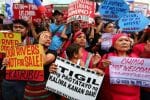 Indigenous people protest the building of the Kaliwa Dam on their ancestral land in Manila. File photo: UCAN/Jire Carreon