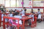 Children attend class at Good Shepherd Catholic Elementary School in Abepura, Papua, in 2018. File photo: UCAN/Ryan Dagur