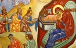 An icon by Ayman Fayez depicts the adoration of the Magi. Photo: CNS