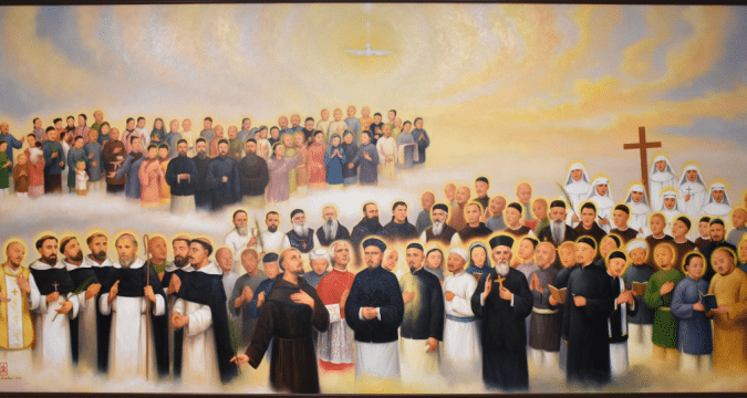 Cardinal Zen blesses painting of Chinese Martyrs in Yuen Long Cardinal Zen blesses painting of Chinese Martyrs in Yuen Long