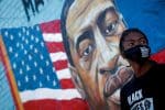 A mural in Brooklyn, New York City, during a birthday vigil for George Floyd on 14 October 2020. Floyd was pinned down May 25 and died at the hands of a police officer. Photo: CNS/Reuters