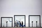 People look toward North Korea from an observation platform near the demilitarised zone in Paju, South Korea. File photo: CNS/Reuters