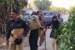 Teenage bride, Arzoo Raja, being escorted to Sindh High Court in November 2020. Photo UCAN/supplied