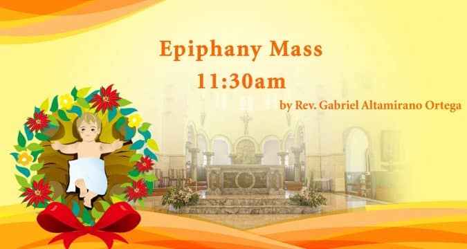 Epiphany of the Lord, from St. Teresa’s Church, Kowloon, Hong Kong, January 3, 11.30am (GMT +8)