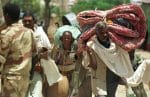 Eritreans fleeing their homes at the Ethiopian border town of Zalambesa. Photo: CNS/Reuters