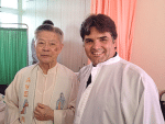 Father Fang, left, with Father Carin. Photo supplied