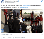 Pope Francis arrives in Iraq