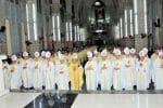 Vietnamese bishops celebrate the 350th anniversary of Bishop Lambert de la Motte’s first visit to Nha Trang, on April 15. Photo: UCAN/giaophannhatrang.org